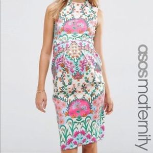 ASOS Maternity floral dress with keyhole back